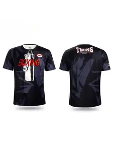 Twins Spirit T-shirt Muay Thai Shorts Quick Drying Men's and Women's Sports Training T-shirt Outdoor 3D Printing Quick Drying Top