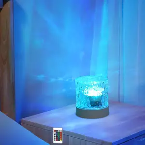 RGB Colors Changing lamp,Ocean Wave Projector Lamp,16 Colors Changing Show Northern Lights Projector,Wave Night Light,Underwater Effect Led Light for Room Bedroom Decor