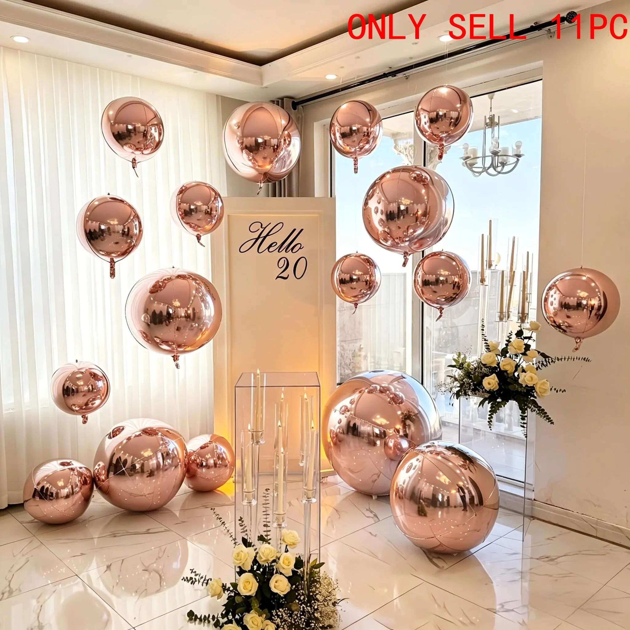 Silver/gold foil balloons, Metallic balloons, 32/22 inch 4D circular polyester film balloon set, large gold silver balloons, suitable for graduation ceremonies, wedding anniversaries, Valentine's Day, birthday party decorations, Balloon Party Supplies