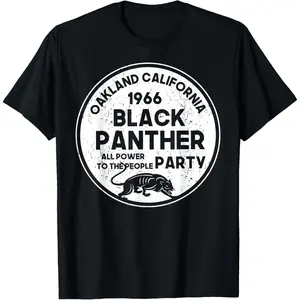 Trendy fashion Vintage Oakland California 1966 Black Panther Party T-Shirt