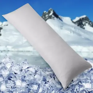Cooling Pillowcase  Size - Double Side Q-Max 0.439 Cooling Fiber for Pillow Protector, Breathable Long Cold Pillow Cover for Hot Sleeper Night ,  Zipper, 1 Pack (20"x54", Grey)