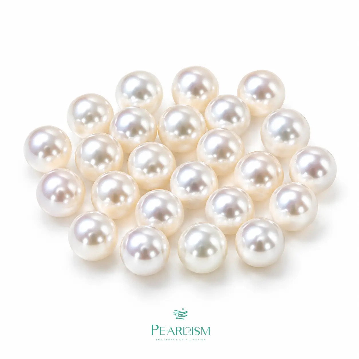 PEARLISM 5-6mm Natural White-Color Round Freshwater AK Loose Pearls Customize DIY-- CLFA0001