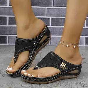 Wedges | Runs Half Size Large | Wide FriendlyGame-Changer Sandals - No Toe Rub, Cork Insole & Arch Support, Breathable Wide-Foot Friendly