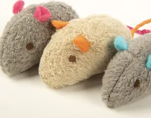 Pack of 3 skitter Critters Catnip Cat Toys - Gray/Cream