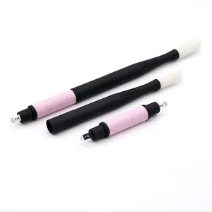 ACK OF 10 Mellie Microblading Disposable Pen 2 IN 1 - Sterilized Blade & Shade - Comfortable Silicone Grip With Pigment Sponge Microblade Best Eyebrow Supplies Kit (U18 NANO/U18)