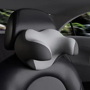 Car Headrest Neck Pillow Comfortable Memory Form Ergonomic Design Relieving Neck Stiffness and Adjustable Straps