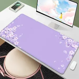Lavender Cherry Blossom Mouse Pad | Elegant Japanese Desk Mat | Oversized Non-Slip for Gamers & Aesthetic Lovers | Soft Pastel Aesthetic | Perfect for Gaming Setup & Desk Decor#FYP #CherryBlossom #LavenderAesthetic #GamingMat