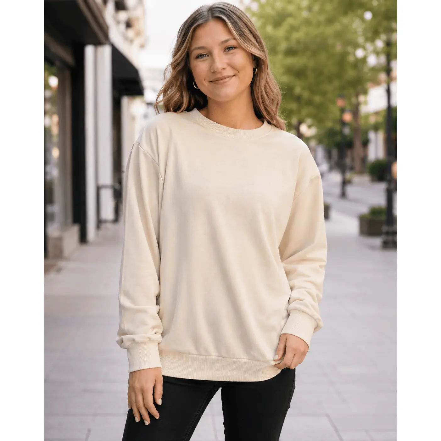 Adult Cotton-Feel Polyester Sweatshirt | 17 Colors