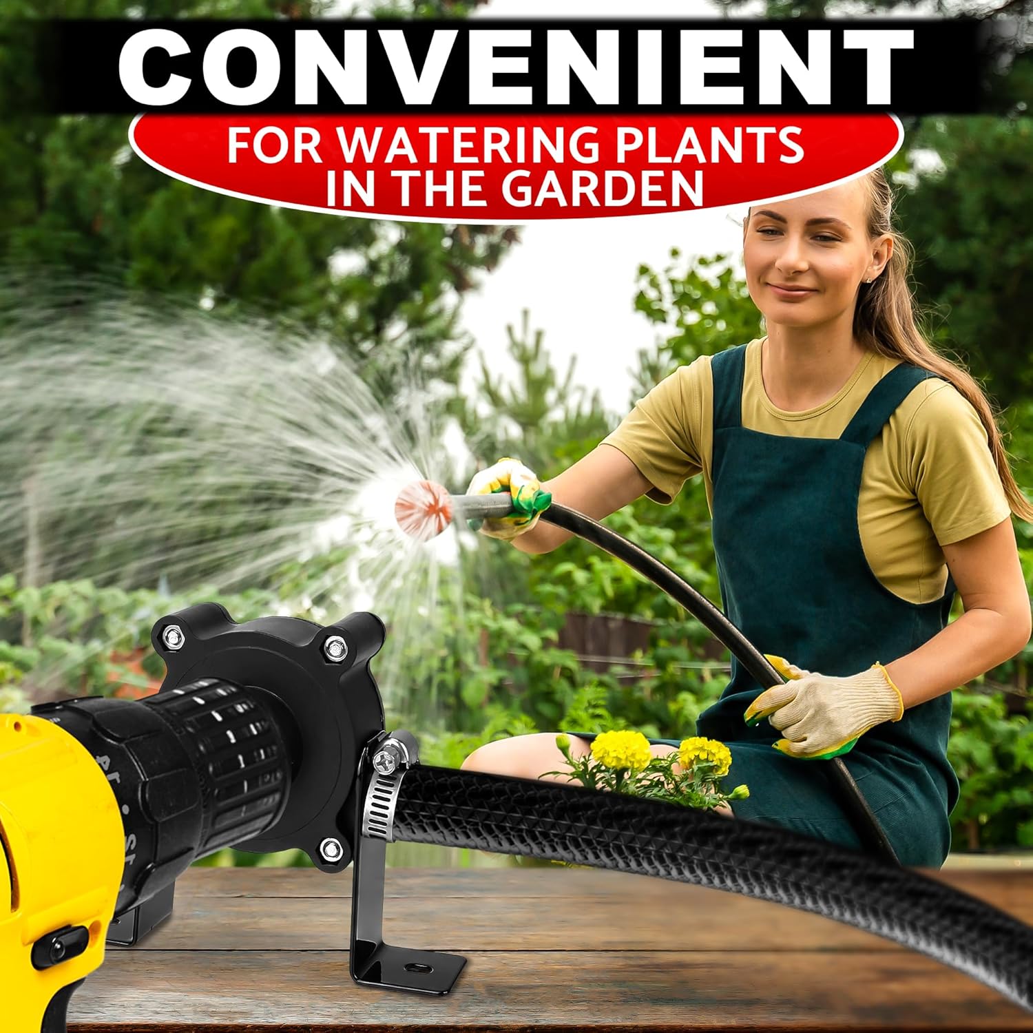 Electric Drill Pump for Water Gasoline Oil Diesels Fluid Transfer Pump Mini Hand Self-Priming Quick Pumping Speed