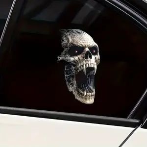 Skull Pattern Car Sticker, Waterproof Durable Car Sticker, Universal Personalized Decoration Decals for Car Motorcycle Body Laptop Shell Glass, Bold Personalized Decor, Decal for Cars
