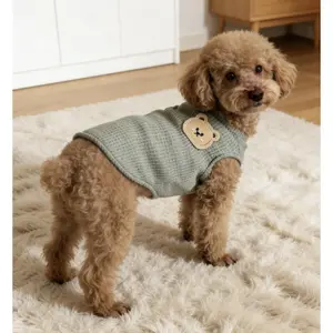 Pet Vest/Dog Bear Vest/Cartoon Pet Clothes/Soft Breathable Vest Pet vest with cartoon bear pattern made of soft comfortable fabric. Lightweight breathable design . Suitable for cats and small to medium dogs. T-Shirt Pajamas Summer Spring Cute accessories