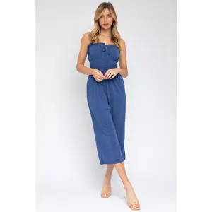 Sleeveless Drawstring Cropped Jumpsuit