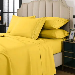 Elegant comfort Lace  6 pcs sheet set size carl king