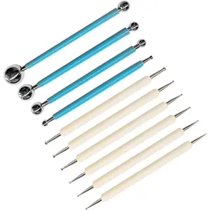 10Pcs Dotting Tools, Ball End Dot Art Tools for Rock Painting, Pottery Clay Modeling Embossing Art Mandala