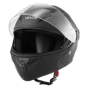 VEVOR Motorcycle Helmet, Unmasked, Smart Street ABS High Density Helmet with Bluetooth Slot Interchangeable Lens, DOT Approved Comfortable Motocross Helmet, Fit for Youth AdultsVEVOR Super Brand Day
