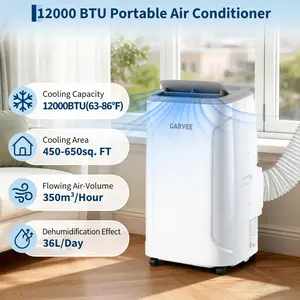 OP-Garvee 12000 BTU Portable Air Conditioner 3 in 1 AC Unit with Dehumidifier Fan Remote for 550 Sq ft Room