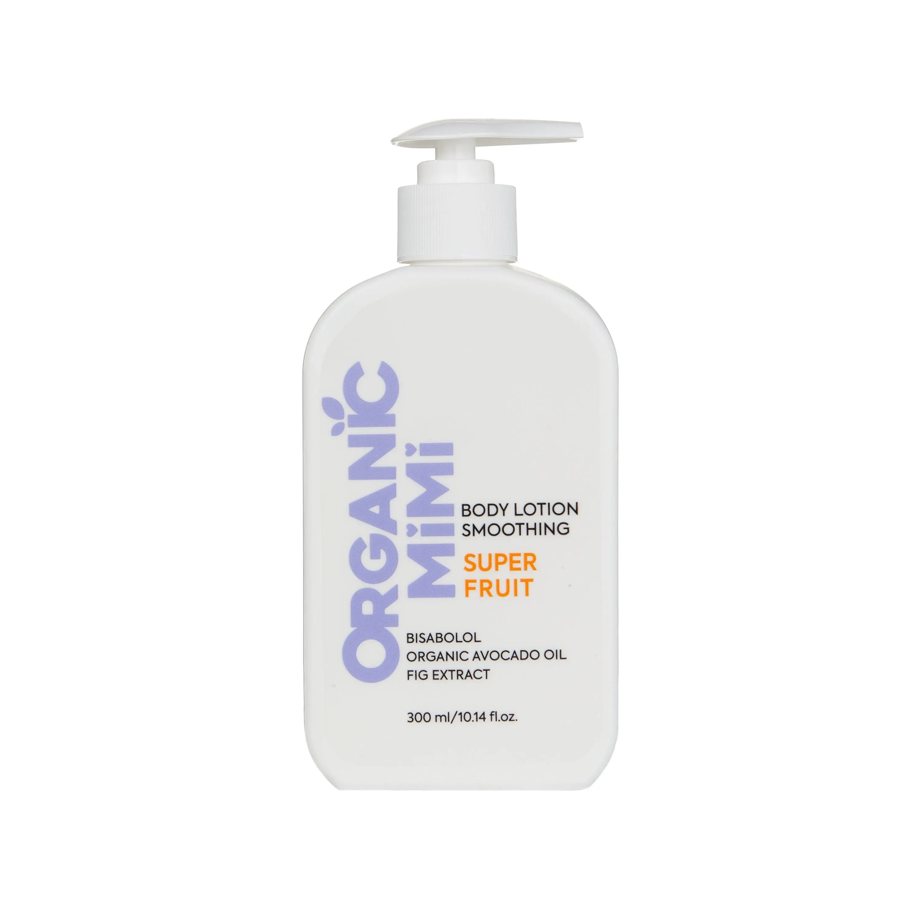 Organic Mimi Body Lotion Smoothing Super Fruit 300ml with Organic Avocado Oil & Fig Extract for Soft Smooth Skin Care