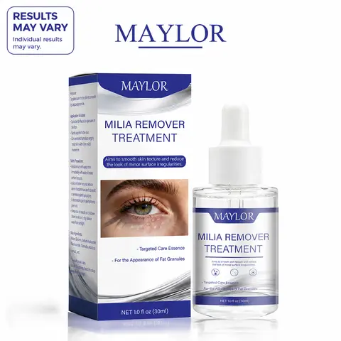 MAYLOR Milia Care Lightweight Serum with Salicylic Acid & Hyaluronic Acid - 30ml/0.85oz Bottle, Acne-Prone & Oily Combo Skin, Dark Circles Treatment, Anti-Acne, Anti-Aging, Moisture, Barrier Repair, Clogs Pores Less, Paraben-Free (Face, Neck & Eye Use)