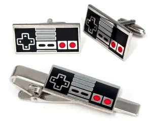 NES Controller Cufflinks, Retro SNES Gaming Tie Clip, Men's Jewelry, N64 Tie Bar Tack Groomsmen Wedding Gift, Grooms Best Man Gifts
