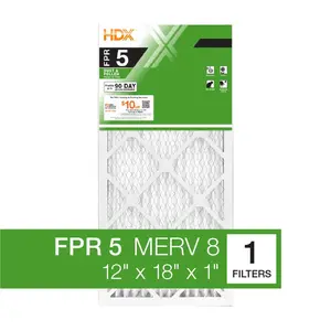 12 in. x 18 in. x 1 in. Standard Pleated Air Filter FPR 5, MERV 8