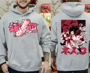 Demon Slayer Nezuko Hoodie – Anime Graphic Sweatshirt, Unisex Streetwear T-Shirt Style