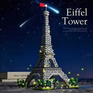 Paris Eiffel Tower Building Kit, Abs Material, Famous World Architecture, Educational Toy, Micro Blocks, Adult Gift, Puzzle Set