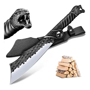 Purple Dragon Outdoor Full-Tang Utility Tool - Wooden Handle -Gift for outdoor lovers