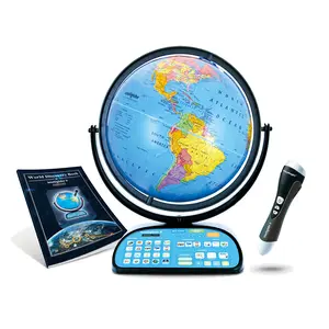 Replogle Made in USA Intelliglobe II 12″ Interactive Talking Globe for Kids | STEM Educational Fun Facts, Games & Learning Toy with Wireless Intelligent pen