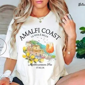 Amalfi Coast Shirt, Italy Lemons, Italian Spritz T-shirt