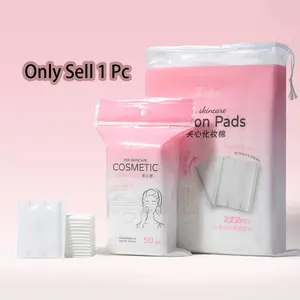 Cotton Pads, Facial Lip & Eye Daily Cleansing Makeup Remover Pads, Makeup Wipes, 100% Cotton Effective Cosmetic Cotton Squares,Hypoallergenic, Lint-Free, Face Cleaning(50 pads/222 pads)