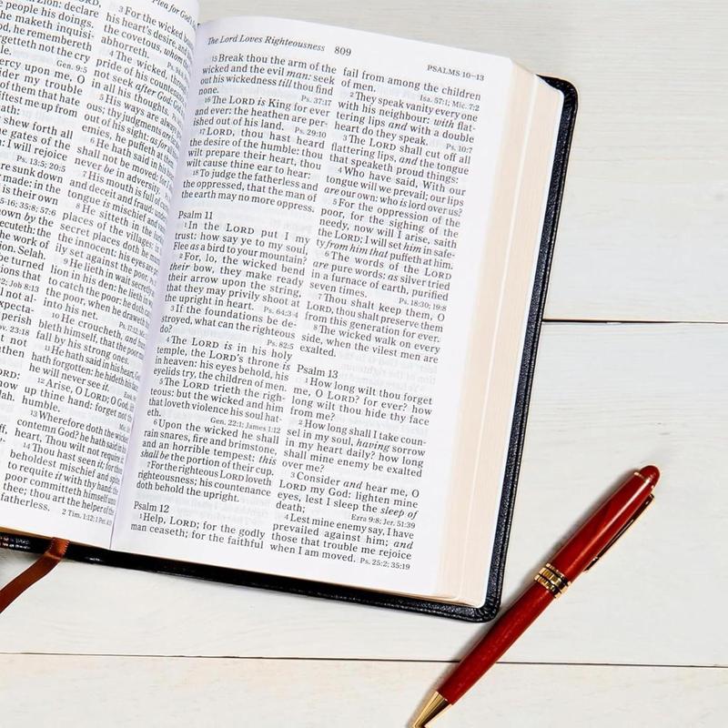 KJV Large Print Personal Size Reference Bible, Charcoal LeatherTouch Crown of Thorns, KJV Holy Bible, Red Letter, Pure Cambridge Text, Presentation ... Full-Color Maps, Easy-to-Read Bible MCM Type inspirational book mens  devotional devotional  for  men