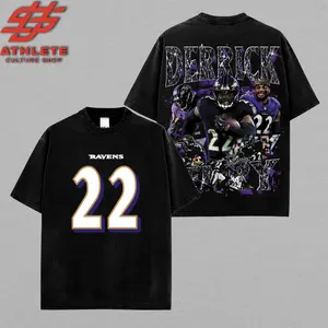 [LEO] Derrick Henry 'King Henry' For Ravens Flock High-Quality 100% Cotton T-Shirt (Made In US), Ravens Nation Football Shirt, Game Day Outfits, Gift For Football Youth + Adult Fans.