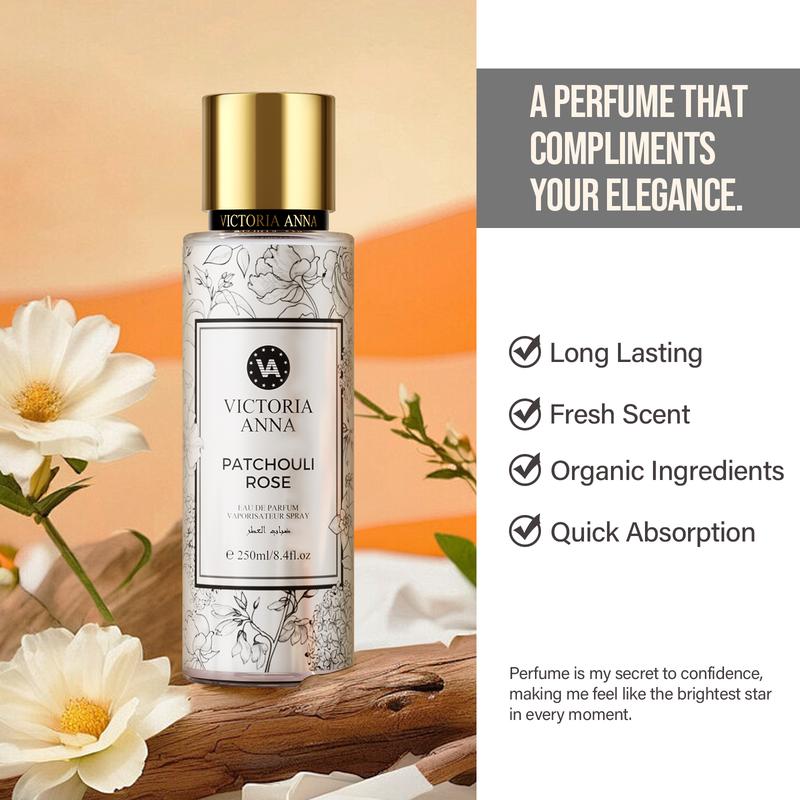 Victoria Anna Floral Fragrance Mist 8.4 fl oz Hair & Body Spray for Women - Perfect for Dating, Parties, and Gift Giving - Fruit-Flavored Body Spray with Harmonious Floral and Fruity Notes
