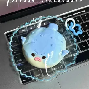 Pufferfish Pinch, Happy Mud Feeling,  Relieving, Internet Celebrity  Relieving Soft Toy, High Appearance DIY Slow Resilience, Food Grade Silicone Stress Relief Glutinous Rice Cake Vibrant Tool
