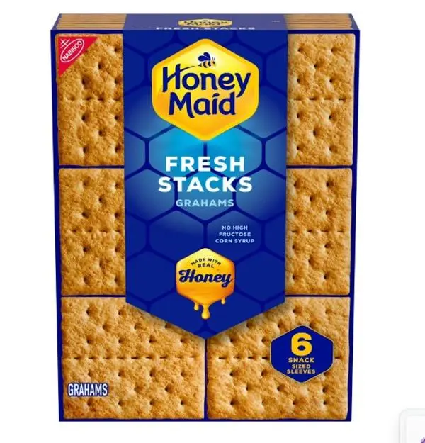 HONEY MAID Fresh Stacks Graham Crackers, Travel Snacks, 12.2 oz (6 Multi Snack Packs)