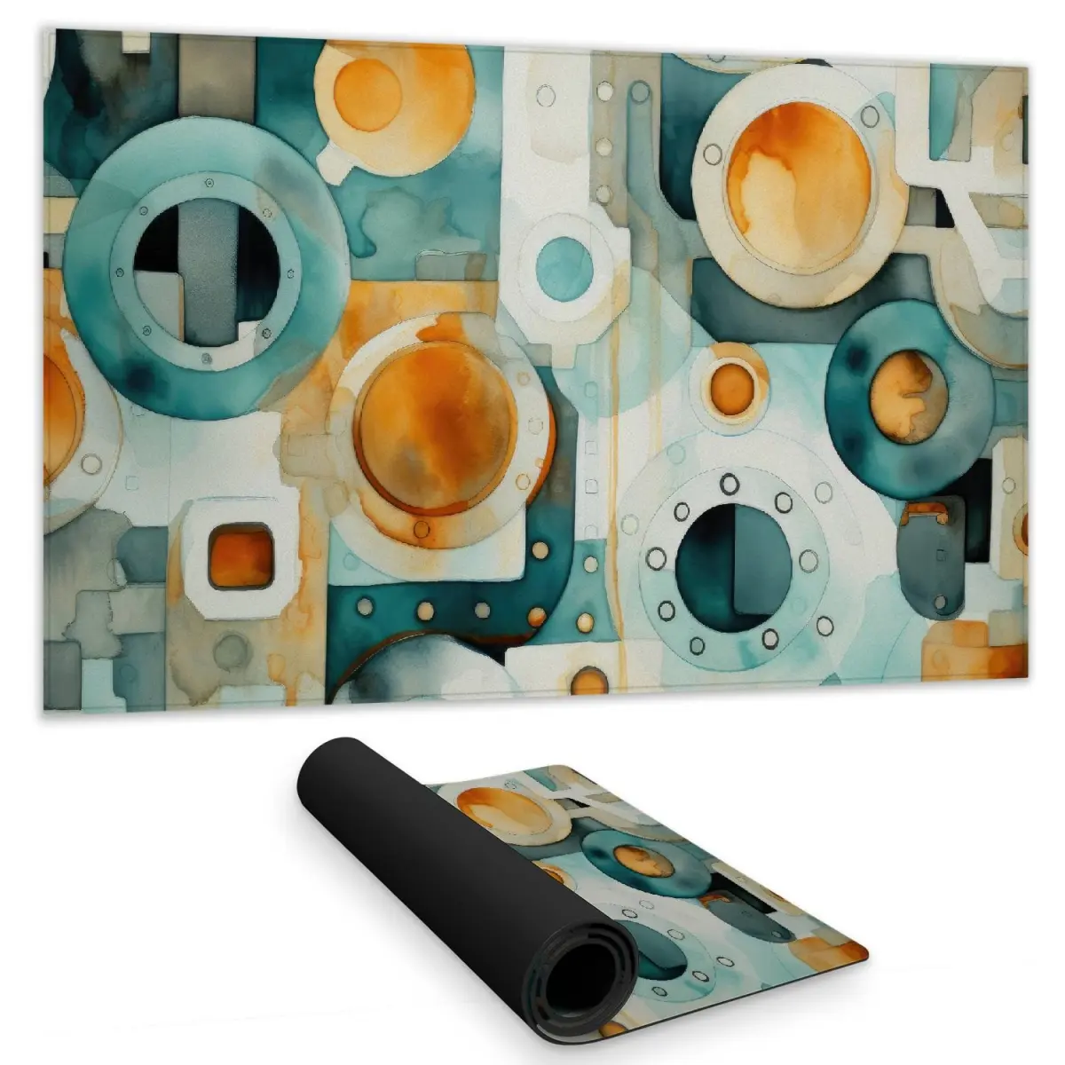 MWW C1DM142463GKCI 14x24 in. Rectangular White Porthole Pattern Gaming Mouse Pad - High-Quality Durable Decomposed Materials, Non-Slip Rubber Backing, Water-Repellent Washable Surface, Easy to Clean for Home Gamers, Mouse Pads, 14 X 24 In.