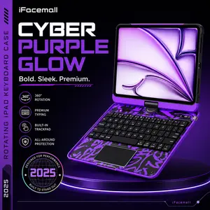 360° Degree Rotating Keyboard & Mouse Tablet Case For ipad pro 11 13 10 7 8 9 10.2 10.9 11 12.9 13 inch