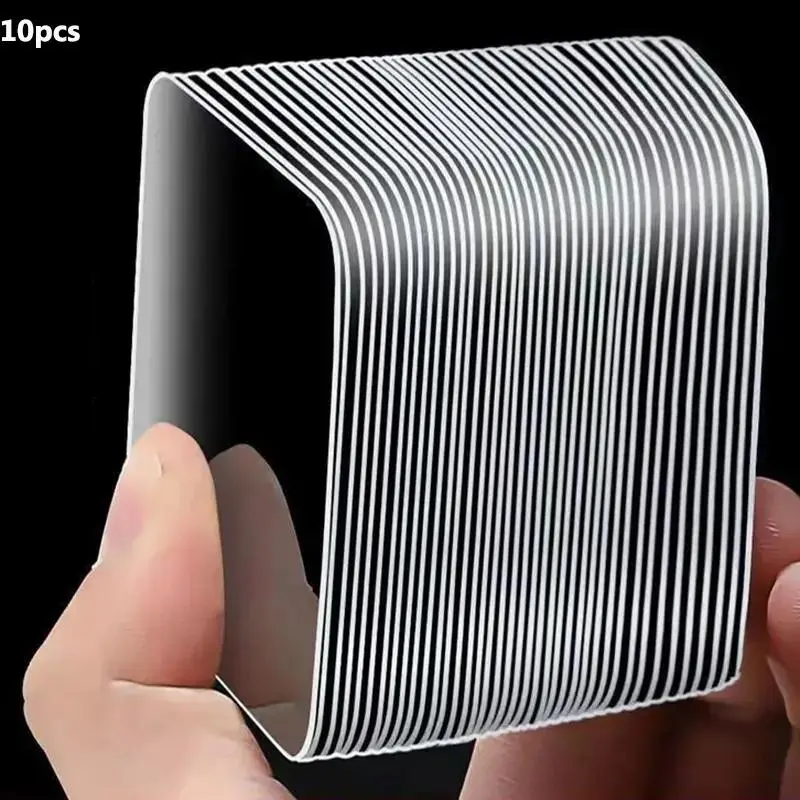 Portable Double Sided Rectangle Tape, 10pcs High Viscosity Self Adhesive Tape, Multifunctional Sticky Tape for Home & Office