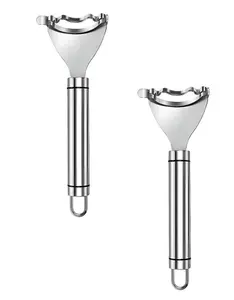 2 Packs Corn Peeler, Magic Corn Stripper for Corn on the Cob Remover Tool,Stainless Steel Corn Planer Cutter Thresher Peeler, Corn Thresher with Hand Protect
