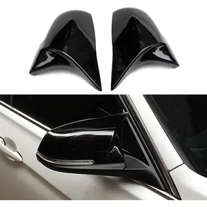 Door Rearview Mirror Cover Cap Replacement for BMW F20 F22 F23 F30 F31 F32 F33 F36 F87 M2 X1 E84 (Glossy Black)