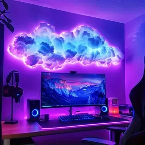 RGB StormCloud Lightning Wall Light, Music-Sync Thunder Cloud Room Decor, Home & Festive Party Room Accessories