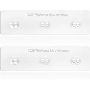 Shower  Adhesive Replacement,  Shower Shelf Adhesive,2 Pack  Showers Adhesives Strip, Ad-hesive Hook for Showers, No Drilling for Bathroom Storage Shelve and Kitchen Rack