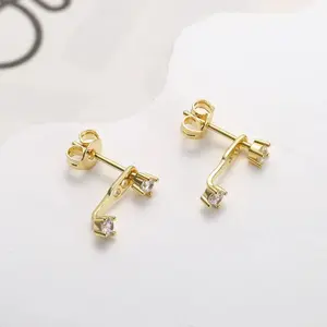 Zirconia Decorative Earring Set, Artificial Cubic Zirconia Earrings, Fashionable Stud Earrings, Exquisite Birthday Gift Jewelry