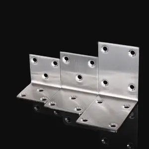 Stainless Steel Angle Bracket, 90° L-shaped Joint Bracket, Right Angle L-shaped Bracket, Shelf Support Bracket, Fastener for Home & Office, Heavy Duty Metal Brackets
