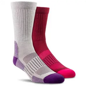 AR2909 Ariat Women's TEK Series High Performance Crew 2-Pair Pack -Pink/Purple