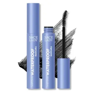 SACE LADY Black Mascara, Waterproof Volume Lengthening Eyelashes Mascara, Long Wearing Natural-Looking Smudge-Proof No Clumping Eye Makeup