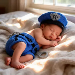 Newborn Handmade Crochet Knit Baby Photography Props Hat Pants Accessories, Infant Clothing Set