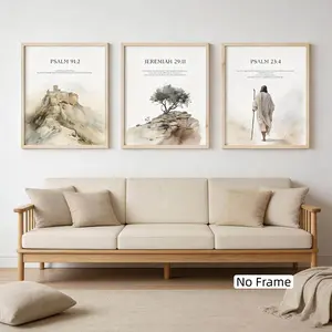 3pcs Inspirational Quote Canvas Posters, Motivational Art for Office Hallway and Home Living Room Wall Decor, High-Quality Solid Wood