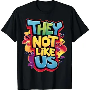 [Comfortable Cotton Crew Neck T-Shirt] THEY NOT LIKE US T-Shirt Comfortable Short Sleeve Cotton Crew Neck T-Shirt, Casual Soft Men's T-Shirt Summer Tee
