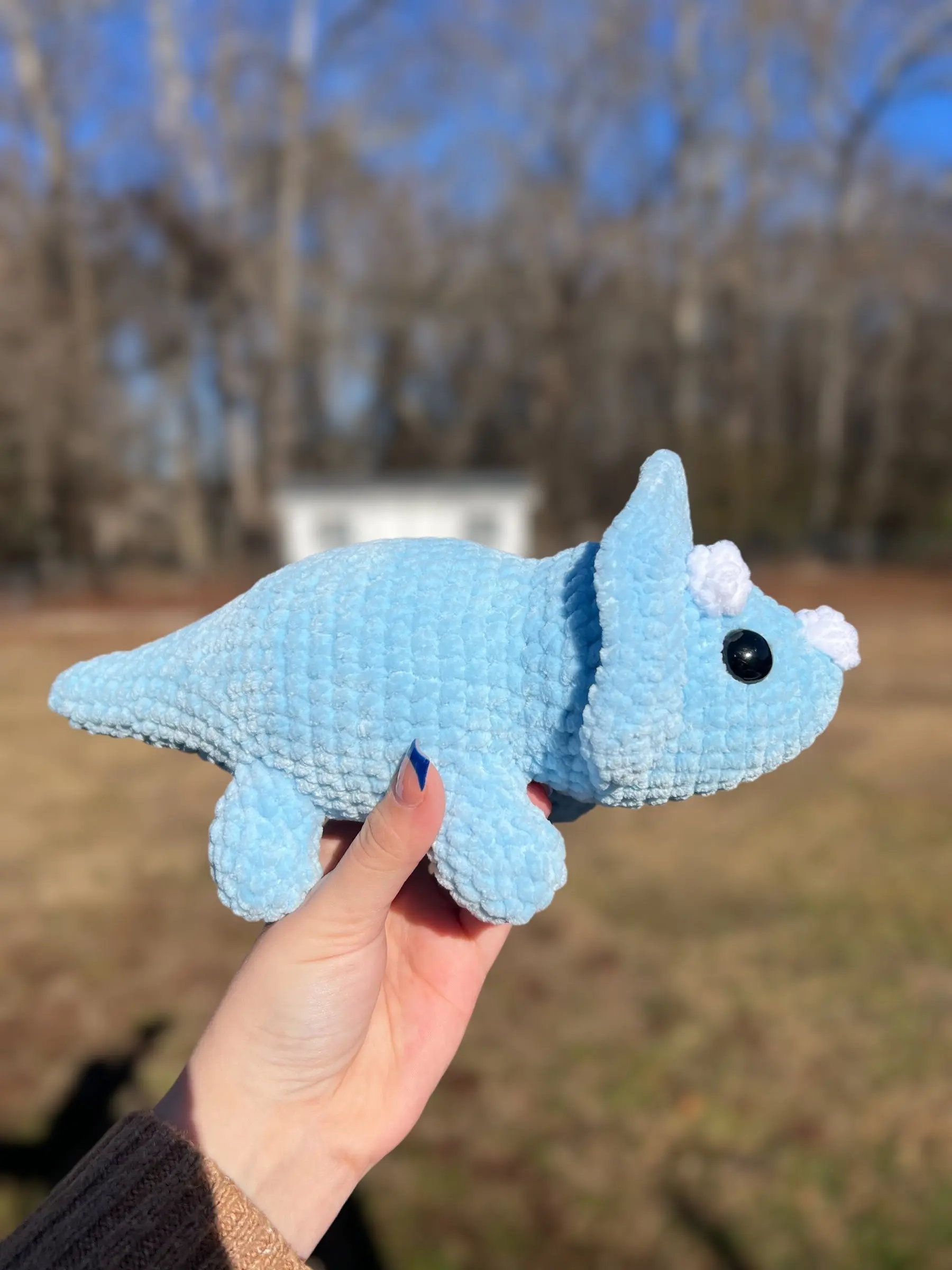 Triceratops Crochet Plushie